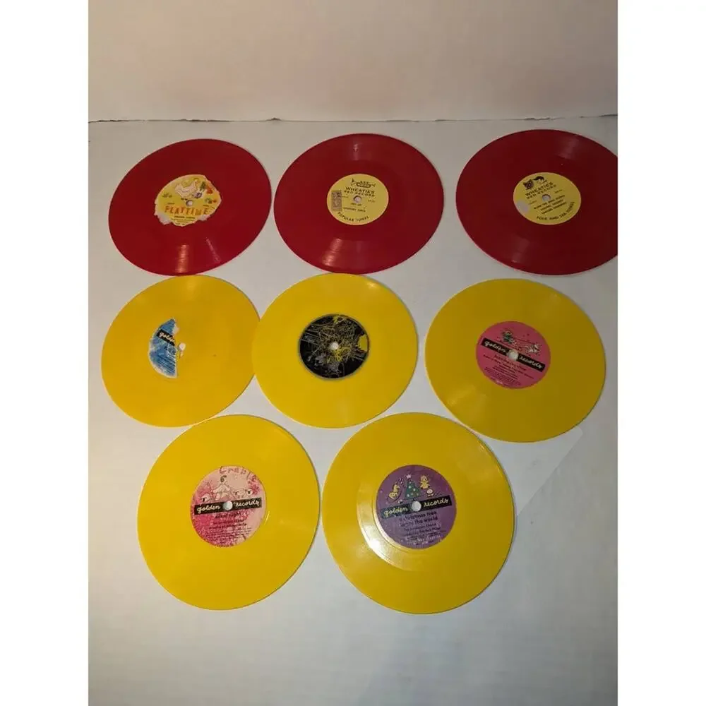 Lot Children's Yellow Golden Red Wheaties Children's Records Playtime Christmas